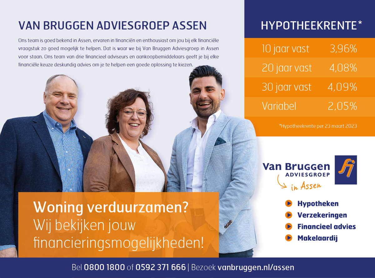 Advertentie voor Van Bruggen Adviesgroep Assen